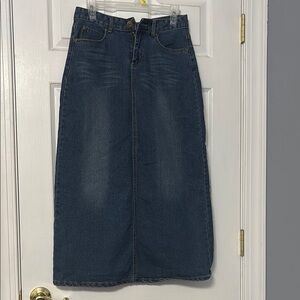 Classic Blue Denim Skirt